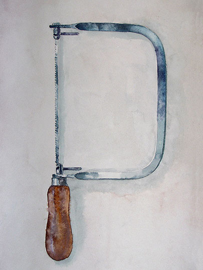 Robert Spellman watercolor of a coping saw
