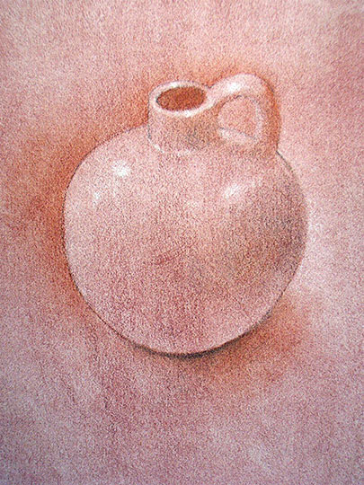 Robert Spellman watercolor of a small antique jug