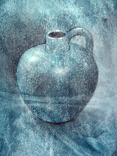 Robert Spellman drawing of an antique jug